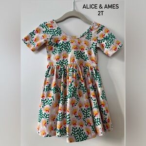 Alice & Ames The Short Sleeve Ballet Dress in Floral Print